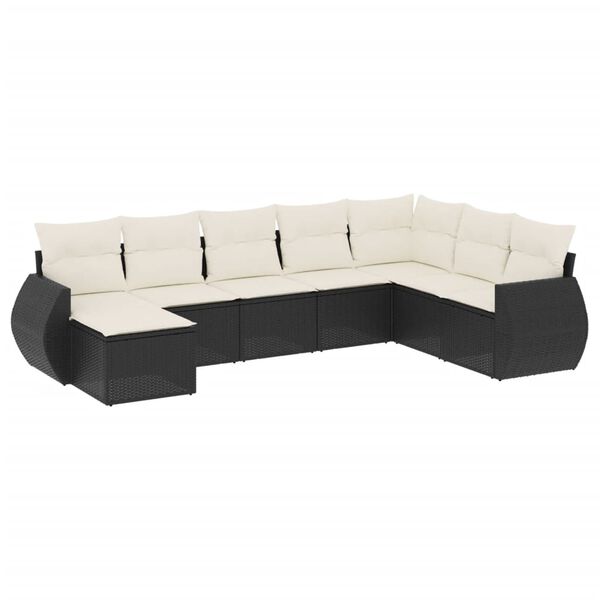 vidaXL Garden Sofa Set Black