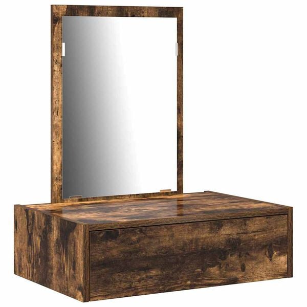 vidaXL Dressing Table Brown 23.62 x 15.75 x 27.56 in Engineered Wood