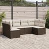 vidaXL Garden Sofa Set Brown and Cream White