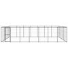 vidaXL Dog Kennel Black Powder-coated steel 546.7 sq ft Locks