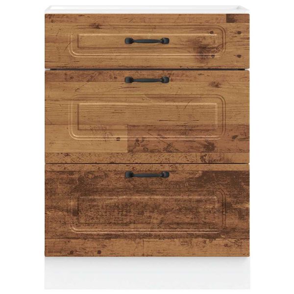 vidaXL Kitchen Base Cabinet Old wood Engineered wood Standard