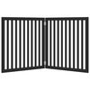 vidaXL Dog Gate Set of 2 Black Poplar wood 2 Panels Foldable