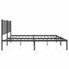 vidaXL Bed Frame Black Powder-coated steel 55 x 79 in Bed Frame