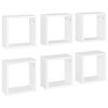 vidaXL Cube Shelf Set of 6 White Engineered wood
