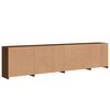 vidaXL Sideboard Brown Oak Engineered wood, Glass Large Sideboard