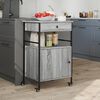 vidaXL Kitchen Trolley Gray Sonoma 22"x16.9"x35.2" Engineered Wood