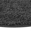 vidaXL Anti-slip Shaggy Rug Dark Grey 35.4" x 35.4" PP