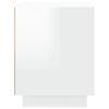 vidaXL Bedside Cabinet High gloss white Engineered wood Small