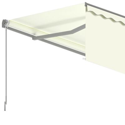 vidaXL Manual Retractable Awning with Blind 118.1"x98.4" Cream