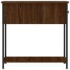 vidaXL Bedside Cabinet Brown Oak Engineered wood, Iron Compact