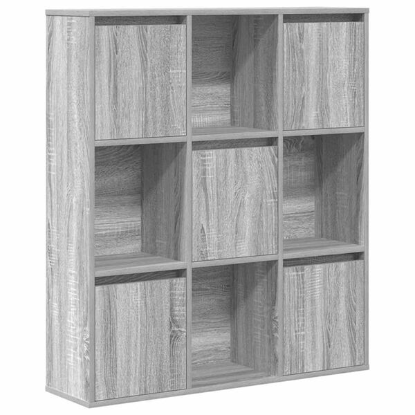 vidaXL Bookcase Grey Sonoma Engineered wood 35 x 9.4 x 40.0 in