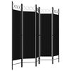 vidaXL 5-Panel Room Divider Black 78.7"x70.9"