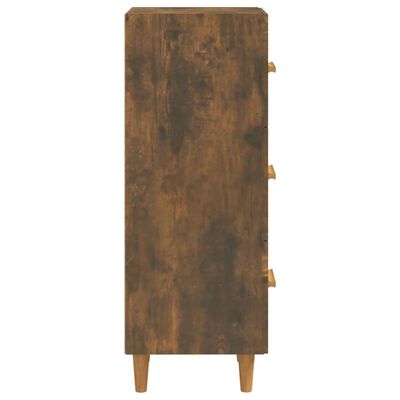 vidaXL Sideboard Smoked Oak 13.6"x13.4"x35.4" Engineered Wood