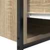 vidaXL Bathroom Basin Cabinet Sonoma Oak Engineered Wood, Steel Medium
