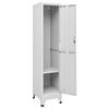 vidaXL Locker Grey Steel Large Locker Cabinet Rectangular Industrial