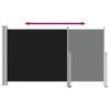 vidaXL Side Awning Black screen, Grey stand Polyester, Powder-coated iron