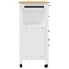 vidaXL Kitchen Trolley MONZA 33.1"x15.7"x34.8" Solid Wood Pine
