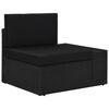 vidaXL Corner Sofa Black PE Rattan Standard Modular Corner Sofa