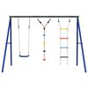 vidaXL Outdoor Swing Set Multicolour Painted Steel, PE (polyethylene)