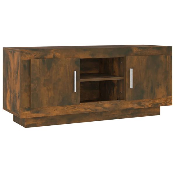 vidaXL TV Stand Smoked Oak 40.2"x13.8"x17.7" Engineered Wood
