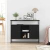 vidaXL Sideboard Black Oak 39.37 x 13.78 x 31.50 in Engineered Wood