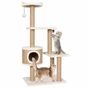 vidaXL Cat Tree Beige Flakeboard Large Durable Cat Tree Rectangular