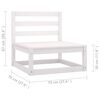 vidaXL Garden Lounge Set White Solid Pine Wood Large Modular