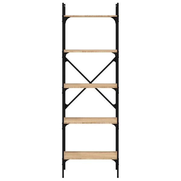 vidaXL Bookcase Sonoma Oak Engineered Wood Tall Bookcase Rectangular