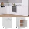 vidaXL Drawer Bottom Cabinet White Engineered wood 23.6 x 18.1 x 32.1 in