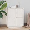 vidaXL Sideboard White Solid pine wood Medium Sideboard Rectangular