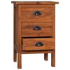 vidaXL Bedside Cabinet Natural Teak Solid teak wood Compact
