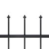 vidaXL Garden Fence with Spear Top Steel 71.3"x47.2" Black