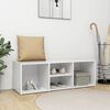 vidaXL Shoe Storage Bench White Engineered wood 41.3 in