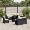 vidaXL Garden Sofa Set Black, Cream White