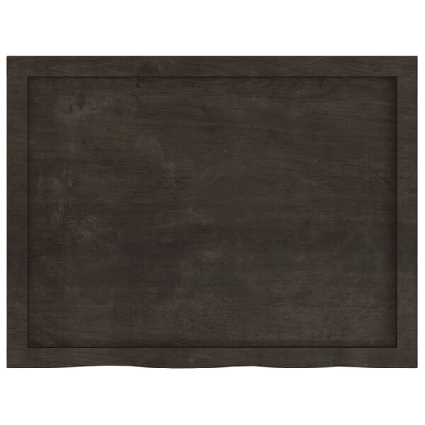 vidaXL Table Top Dark Brown Solid oak 31.5 x 23.6 in Decorative Inlays