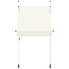 vidaXL Retractable Awning Cream Polyester with PU coating, Steel