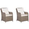 vidaXL Dining Set Brown, Cream White
