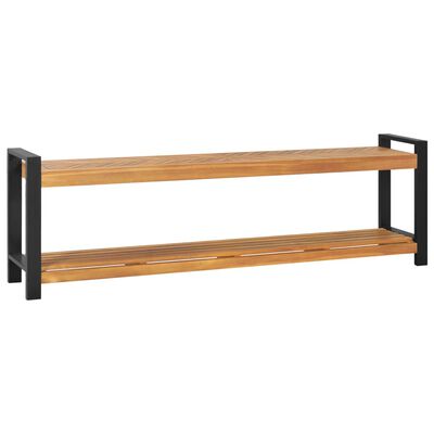 vidaXL Bench 63" Solid Teak Wood