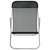 vidaXL Beach Chair Black Textilene and Powder-coated Steel Standard