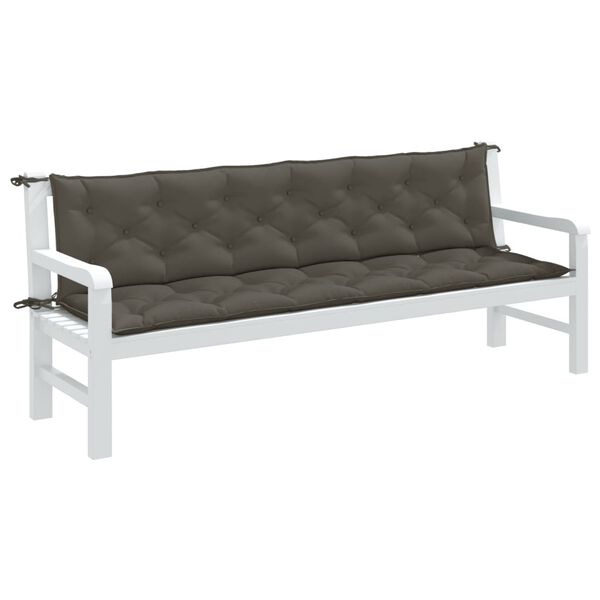 vidaXL Garden Bench Cushion Melange dark grey 100% polyester