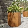 vidaXL Garden Planter Set of 2 Rust-brown Weathering steel Medium