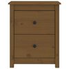 vidaXL Bedside Cabinet Honey Brown Solid Pine Wood 19.7x13.8x24.2 in