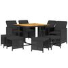 vidaXL Garden Dining Set Black