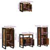 vidaXL Bathroom Furniture Set with Door 4 pcs Brown Solid Reclaim Wood