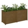 vidaXL Garden Planter Honey brown Solid pinewood 59.1 x 19.7 x 27.6 in