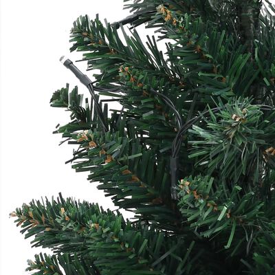 vidaXL Artificial Pre-lit Christmas Tree with Stands Green 2 ft PVC