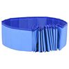 vidaXL Dog Swimming Pool Blue PVC 118.1 x 15.7 in Collapsible