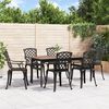 vidaXL Garden Chair Black Cast aluminum Medium Durable Garden Chair