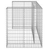 vidaXL Gabion Wall for Garbage Bins Galvanized Steel 70.9"x39.4"x43.3"