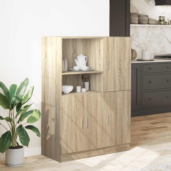 vidaXL Kitchen Cabinet Set Sonoma Oak Engineered Wood Large